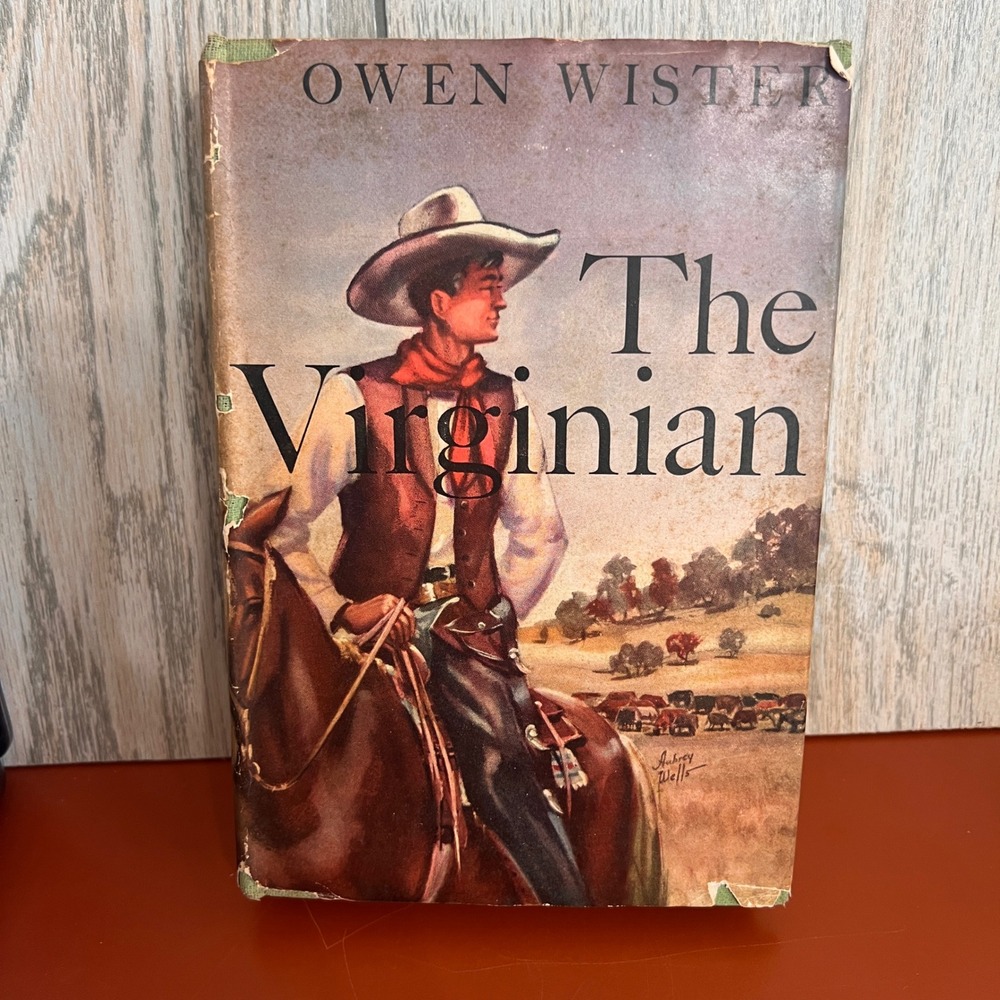 The Virginian Owen Wister 1945 Grosset & Dunlap Hardcover Western Novel Vintage